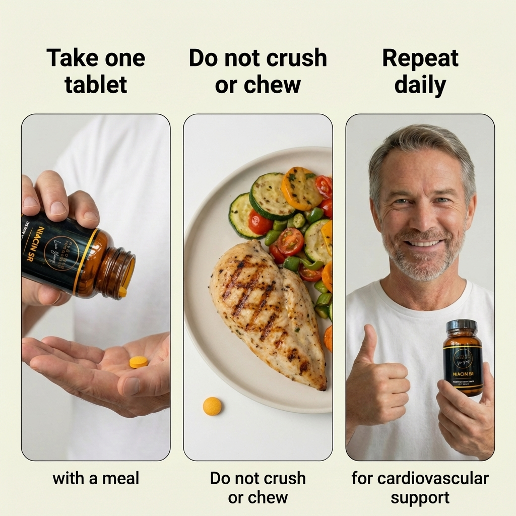 Niacin SR 500mg - 60 tablets