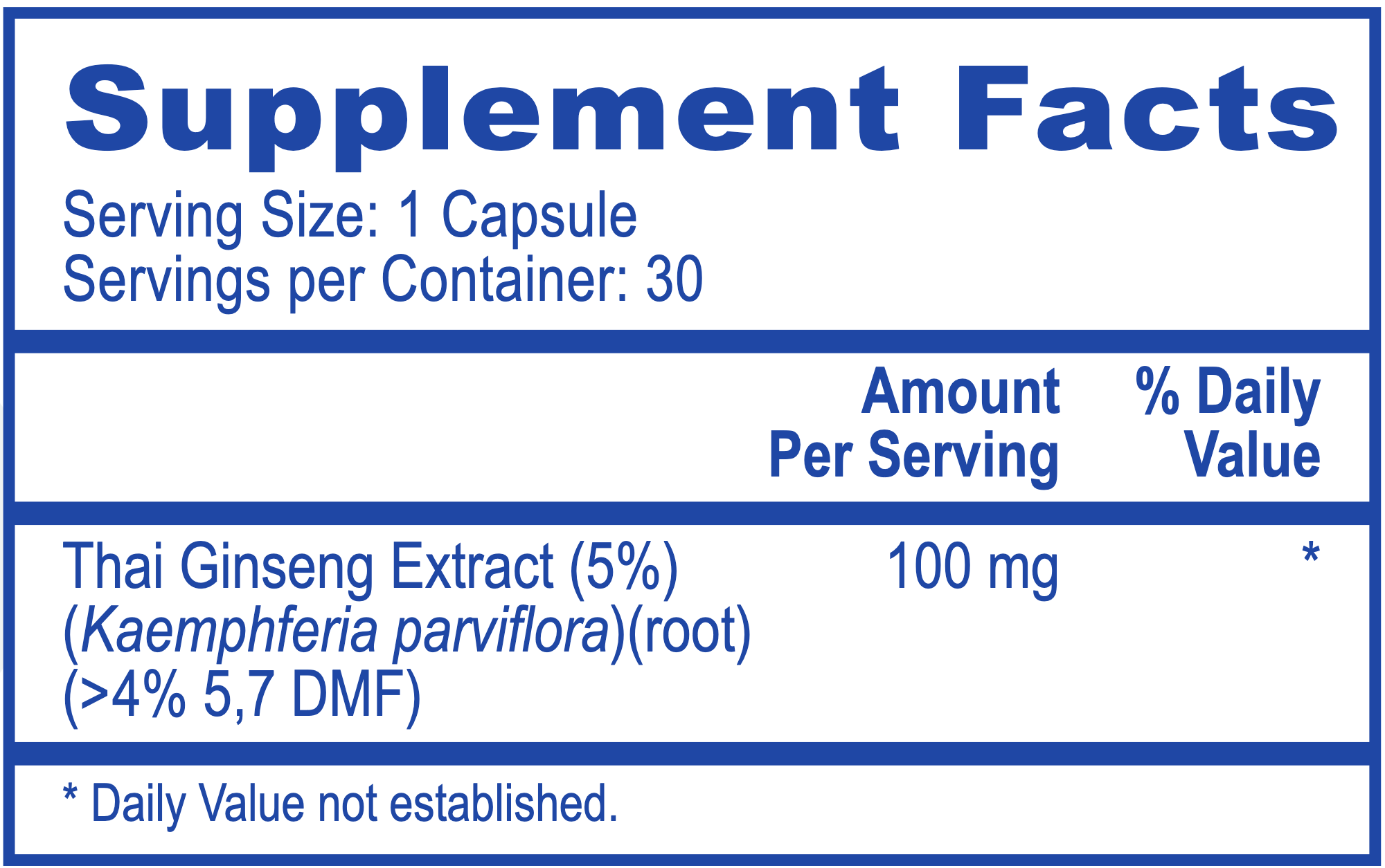 Ultra Pure Thai Ginseng 30 caps