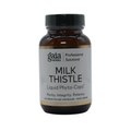 Milk Thistle liver support capsules packaging, promoting healthy liver function with a suggested use of three capsules daily in the evening, highlighting the importance of liver health.