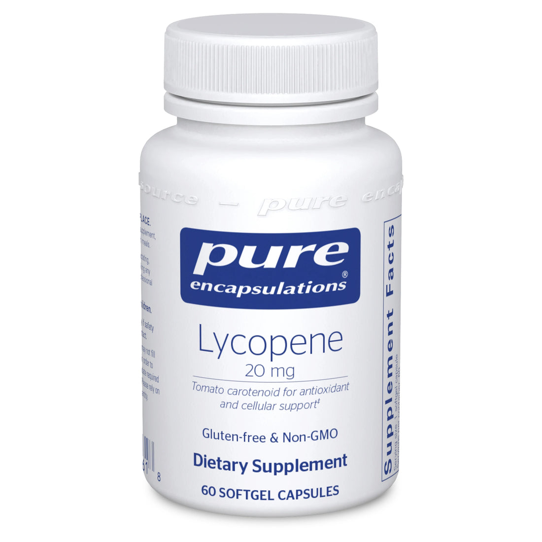 Lycopene dietary supplement made from tomato extract, offering antioxidant support for prostate, cardiovascular, and cellular health.