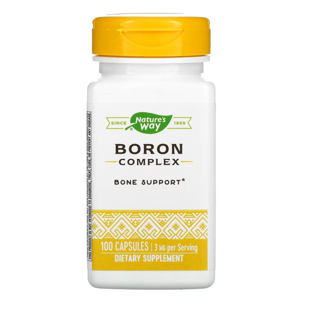 Nature's Way Boron Complex helps prevent loss of calcium, magnesium and phosphorus through the urine.