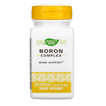 Nature's Way Boron Complex helps prevent loss of calcium, magnesium and phosphorus through the urine.